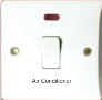 MXBT99: 20AX 1 gang DP switch with neon makred "Air Conditioner" Image